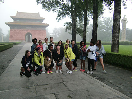 group at pagoda