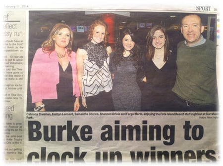 LIM interns and Fota Island Resort management team