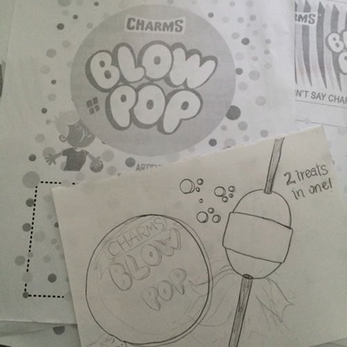 Blowpop drawing