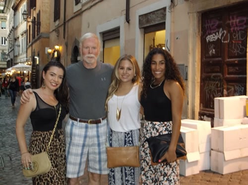 Rufina, Gianna, & Kaycee after dining at Tony’s in Trasterverde!