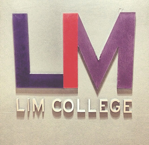 LIM College sign
