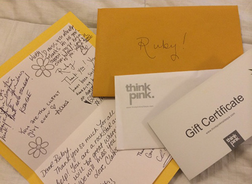 Thank you notes to Ruby